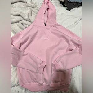 pink white fox leisure hoodie